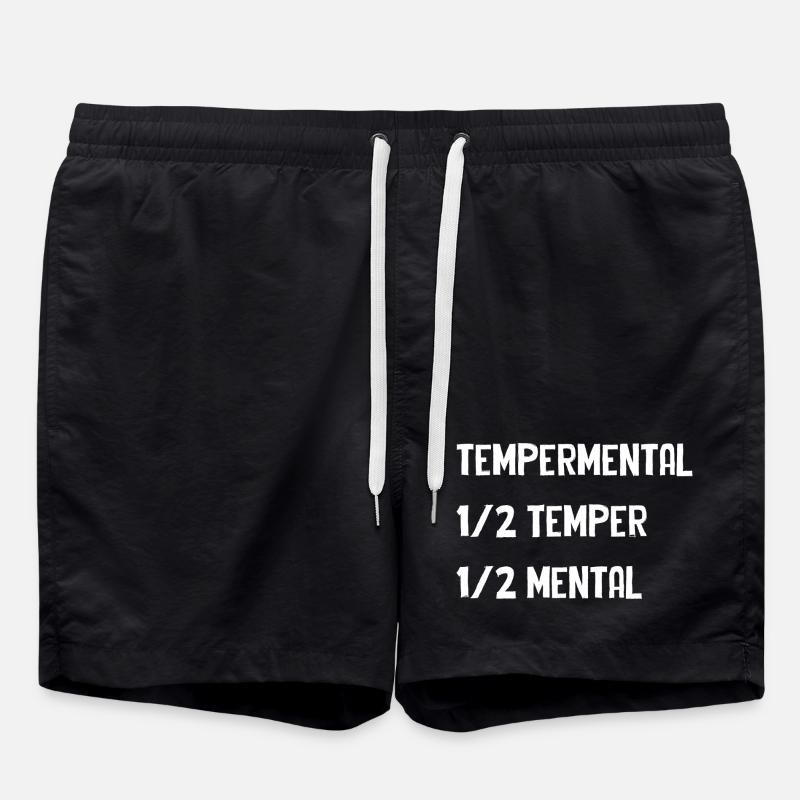 Typographie Températive Divisée - Short de bain - noir