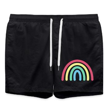 Rainbow - Swim Trunks - black - Front - AI Model Male 185 light (185cm)