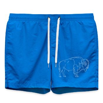 Silhouette minimaliste de bison aux États-Unis Wilderness - Short de bain - cobalt blue - Devant