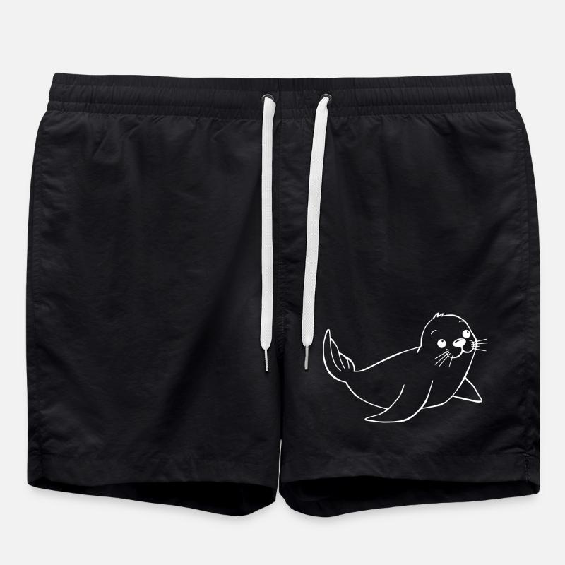 Seal Seals Seals Northern Germany - Swim Trunks - black