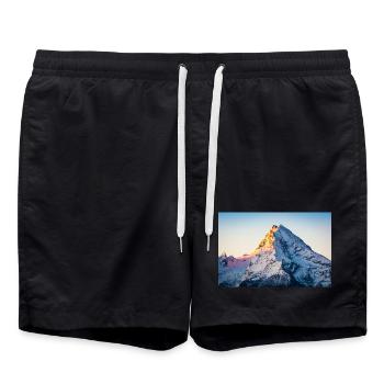 Watzmann au lever du soleil - Short de bain - noir - Devant - AI Model Male 185 light (185cm)