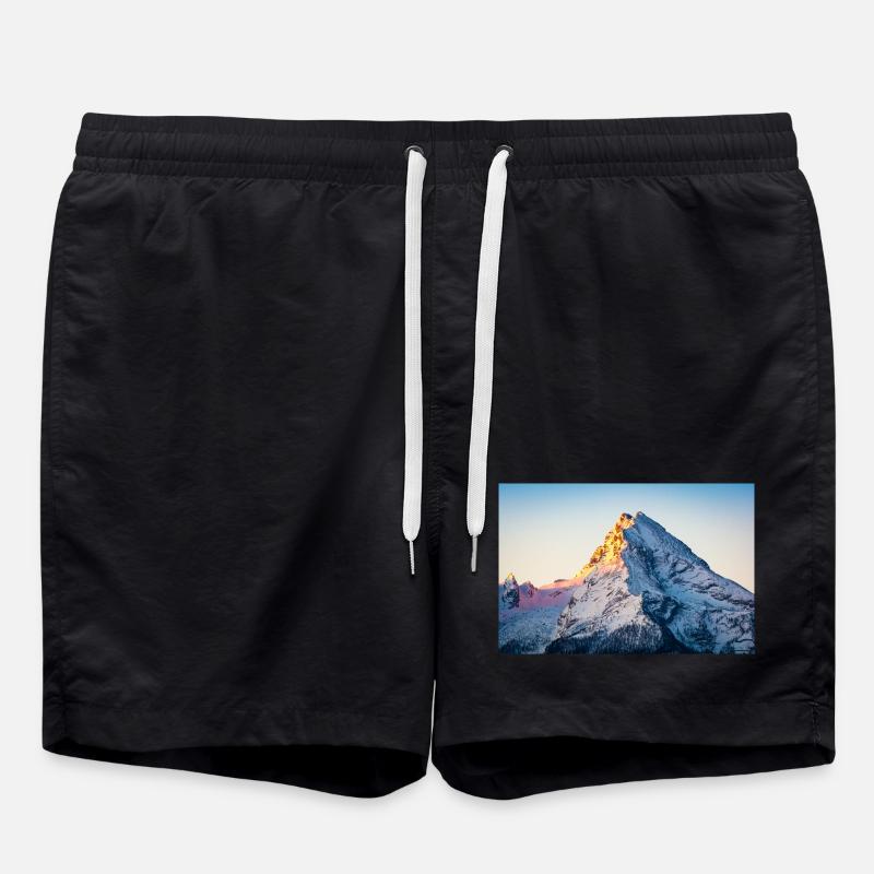 Watzmann at sunrise - Swim Trunks - black