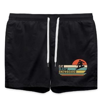 Snowboard Snowboarder Snowboarding - Badeshorts - Schwarz - Vorne - AI Model Male 185 light (185cm)