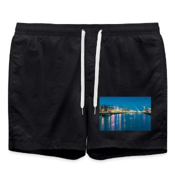 Crépuscule à Dublin - Short de bain - noir - Devant - AI Model Male 185 light (185cm)