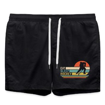 Eishockey Hockey  - Swim Trunks - black - Front - AI Model Male 185 light (185cm)