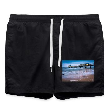 Quai Heringsdorf avec lumières - Short de bain - noir - Devant - AI Model Male 185 light (185cm)