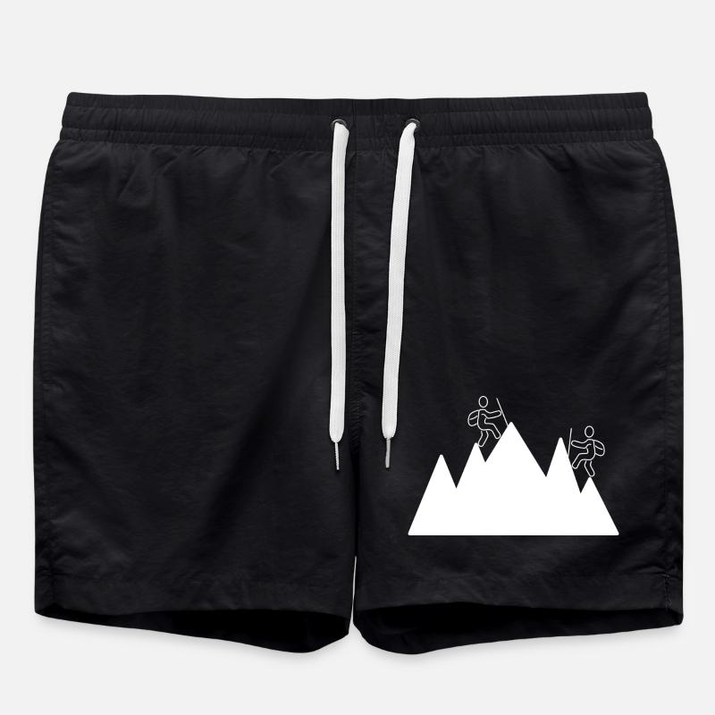 Silhouette des lignes d’alpinisme - Short de bain - noir