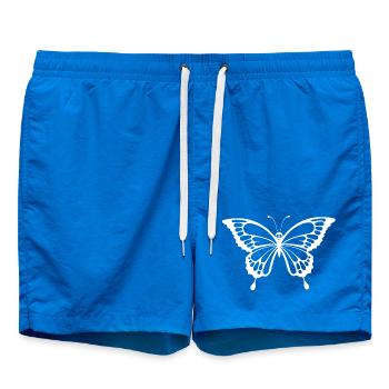 Crâne et papillon blanc - Short de bain - cobalt blue - Devant