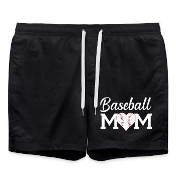 Baseball Mom Game Day Shirt Mothers Day Gift - Swim Trunks - black - Front - AI Model Male 185 light (185cm)