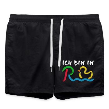 Je suis à la retraite - Retraite - Pension - Short de bain - noir - Devant - AI Model Male 185 light (185cm)