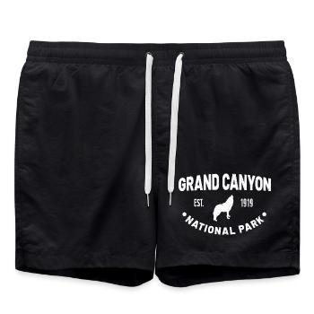 Grand Canyon Nationalpark gegründet 1919 - Badeshorts - Schwarz - Vorne - AI Model Male 185 light (185cm)