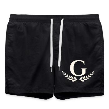 g - Swim Trunks - black - Front - AI Model Male 185 light (185cm)