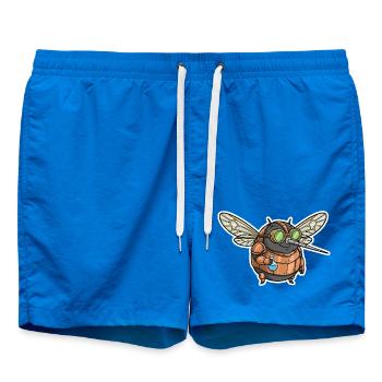 Moustique Alchimiste Steampunk Cuivre Fioles - Short de bain - cobalt blue - Devant
