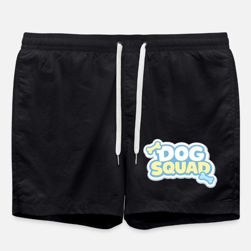 Dog Squad Pastel Paws - Swim Trunks - black