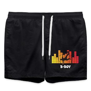 B-Boy Breakdance Streetstyle Hip Hop DJ Dance - Swim Trunks - black - Front - AI Model Male 185 light (185cm)