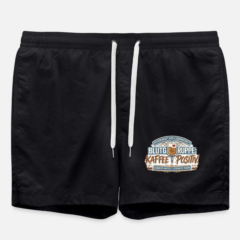Blutgruppe Kafee Positiv  - Badeshorts - Schwarz