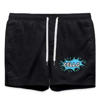 Violoncelle cadeau - Short de bain - noir - Devant - AI Model Male 185 light (185cm)