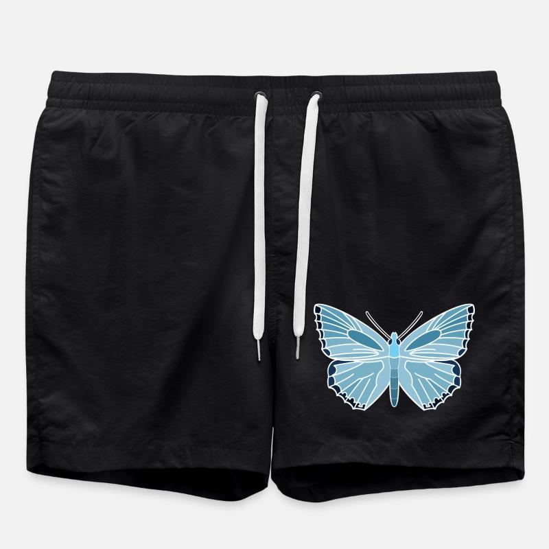 Silbergrüner Bläuling - Badeshorts - Schwarz