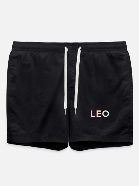 Pastel Leo Gradient Zodiac - Swim Trunks - black