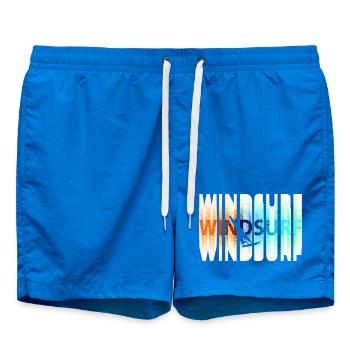 Schriftzug_bunt_windsurfen - Short de bain - cobalt blue - Devant