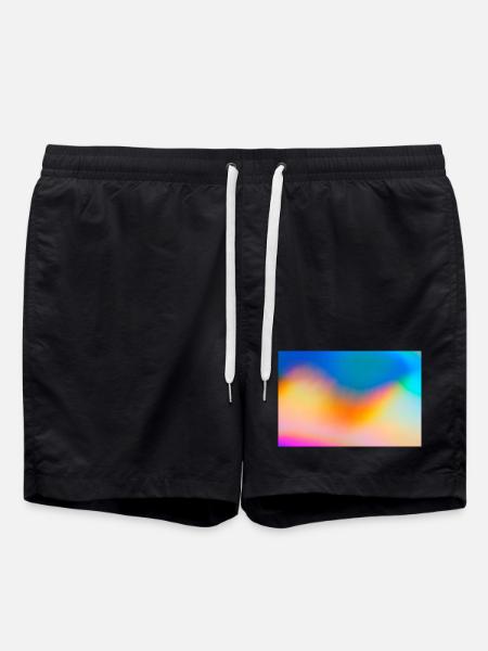 Color Waves Gradient Backdrop - Swim Trunks - black