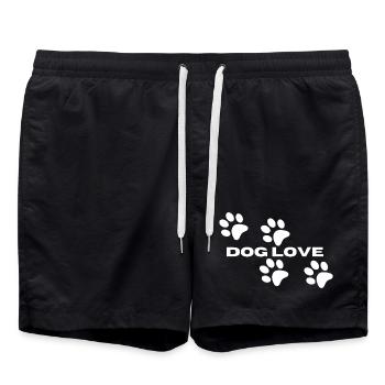 Amour du chien – Pattes - Short de bain - noir - Devant - AI Model Male 185 light (185cm)