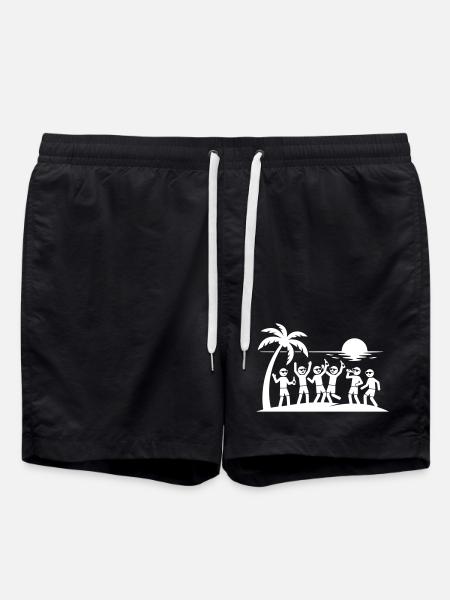 Urlaub Party Symbol - Badeshorts - Schwarz
