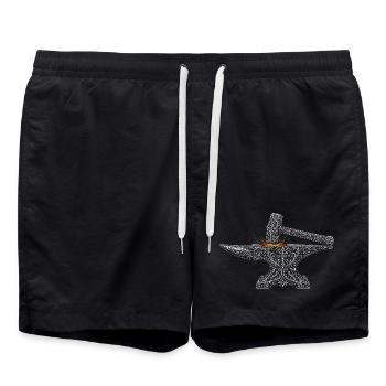 blacksmith - Swim Trunks - black - Front - AI Model Male 185 light (185cm)