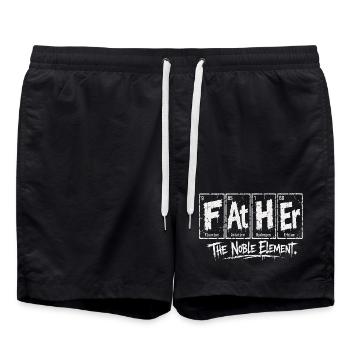 Père – L’Élément Noble - Short de bain - noir - Devant - AI Model Male 185 light (185cm)