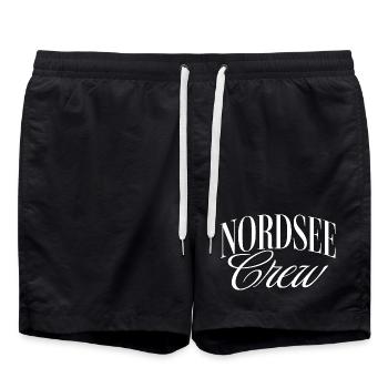 Nordsee Crew - Badeshorts - Schwarz - Vorne - AI Model Male 185 light (185cm)