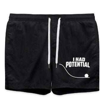 I Had Potential Energie Potentielle Physique Humou - Short de bain - noir - Devant - AI Model Male 185 light (185cm)