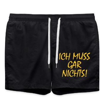 I don't have to do anything - Swim Trunks - black - Front - AI Model Male 185 light (185cm)