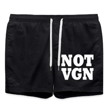 Not vegan - Badeshorts - Schwarz - Vorne - AI Model Male 185 light (185cm)