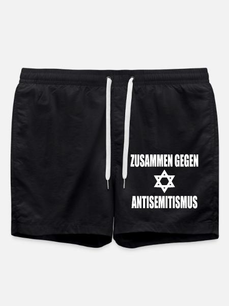 zusammen gegen antisemitismus - Badeshorts - Schwarz