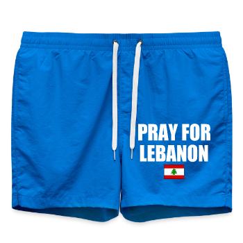 Pray for lebanon - Swim Trunks - cobalt blue - Front