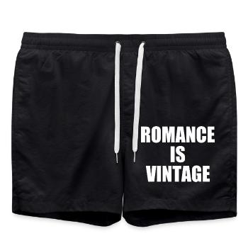 romance is vintage - Badeshorts - Schwarz - Vorne - AI Model Male 185 light (185cm)