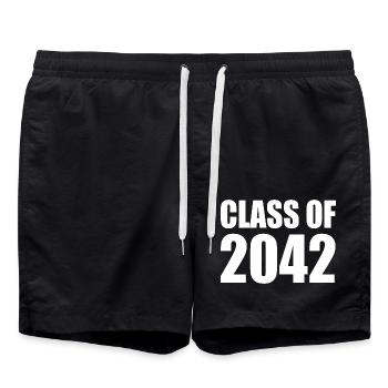 Class of 2042 - Swim Trunks - black - Front - AI Model Male 185 light (185cm)