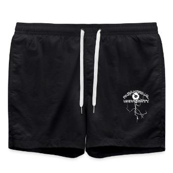 Université paranormale (blanc) - Short de bain - noir - Devant - AI Model Male 185 light (185cm)
