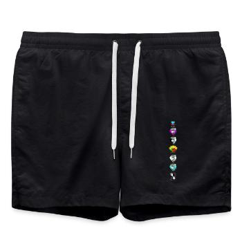 YoshiHeart Mix 1 - Badeshorts - Schwarz - Vorne - AI Model Male 185 light (185cm)