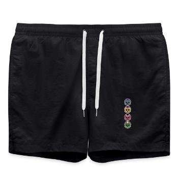 Happy and free The skulls players - Swim Trunks - black - Front - AI Model Male 185 light (185cm)