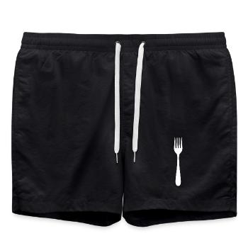 Conception de silhouettes de fourche cool - Short de bain - noir - Devant - AI Model Male 185 light (185cm)