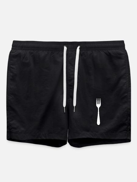 Conception de silhouettes de fourche cool - Short de bain - noir