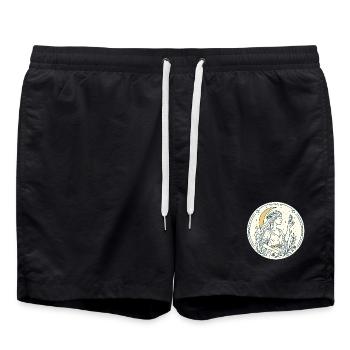 Die Magierin - Ameyari Große Arkana Tarotkarte - Badeshorts - Schwarz - Vorne - AI Model Male 185 light (185cm)