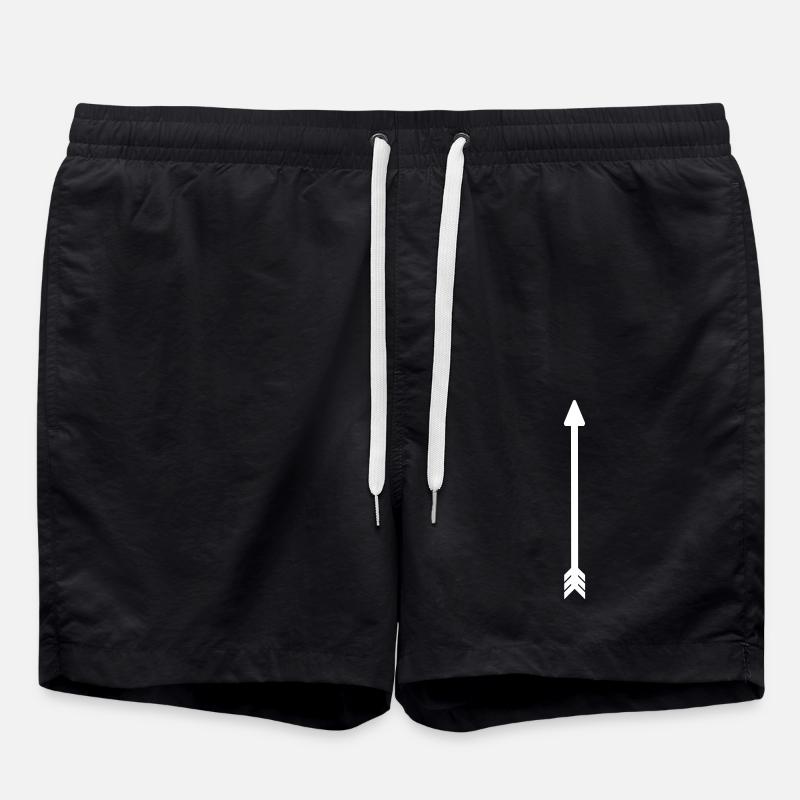Pfeil lang hell - Badeshorts - Schwarz