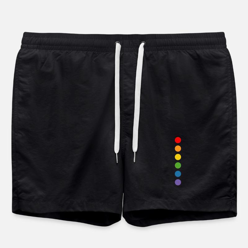 Rainbow rounds - Swim Trunks - black