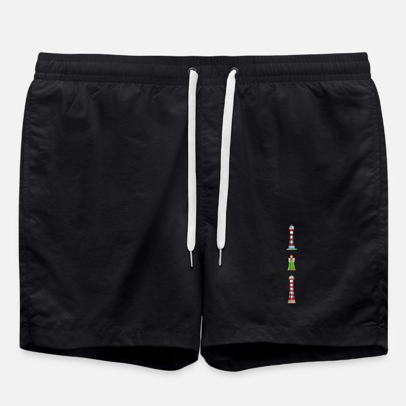 Hambourg, phares Tinsdal Bunthaus Wittenbergen - Short de bain - noir