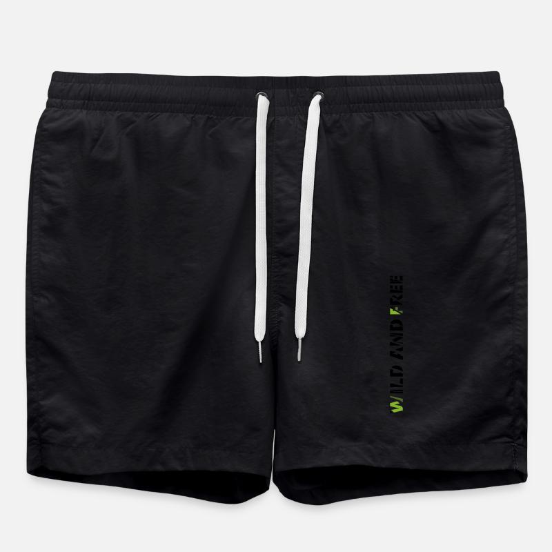 GOWILD - wild and free - Badeshorts - Schwarz