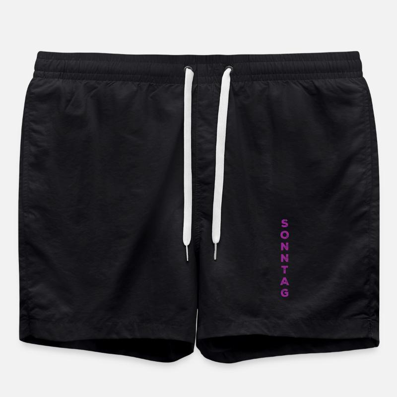 Dimanche - violet - Short de bain - noir