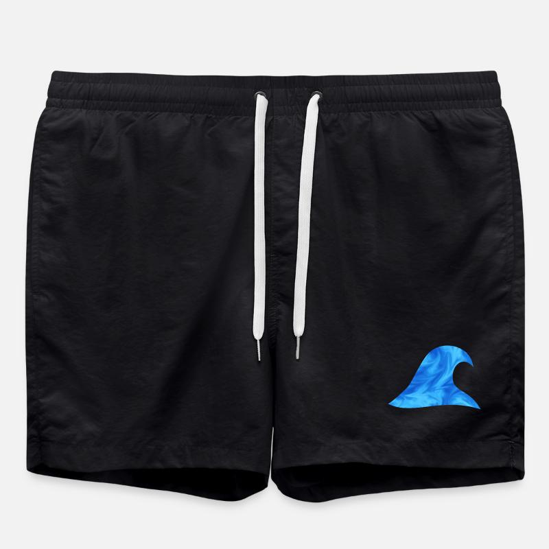 Blaue Welle - Badeshorts - Schwarz