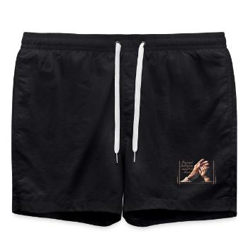 Une vieille main guide, une jeune main fait confiance - Short de bain - noir - Devant - AI Model Male 185 light (185cm)